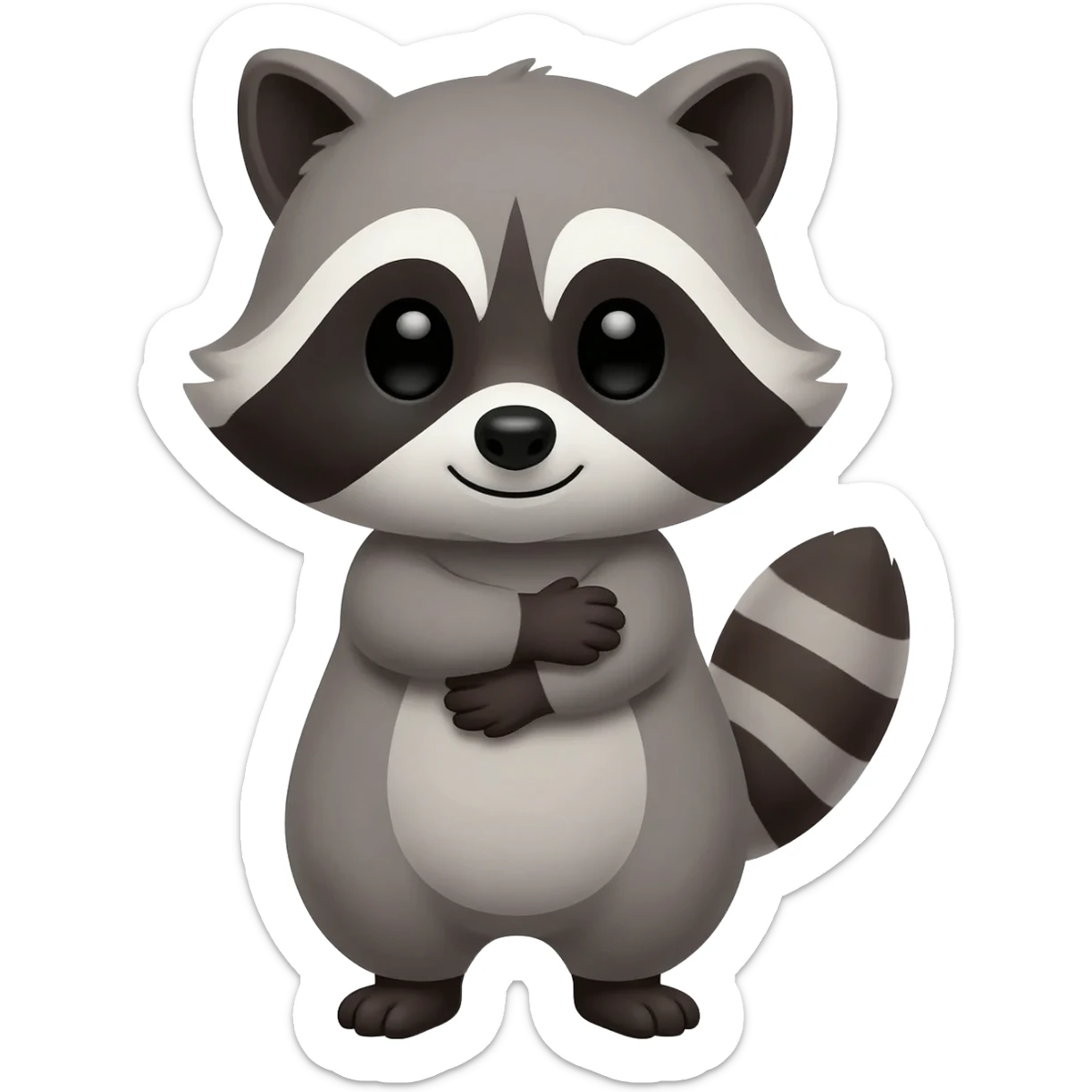 Cute Racoon wants a hug sticker