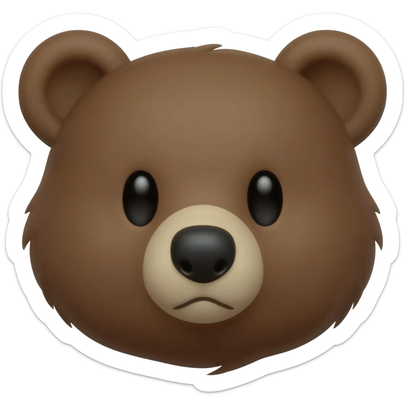 bear face sticker