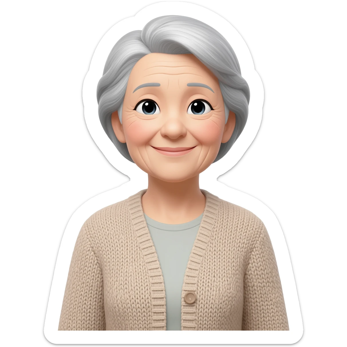 A caring older woman sticker