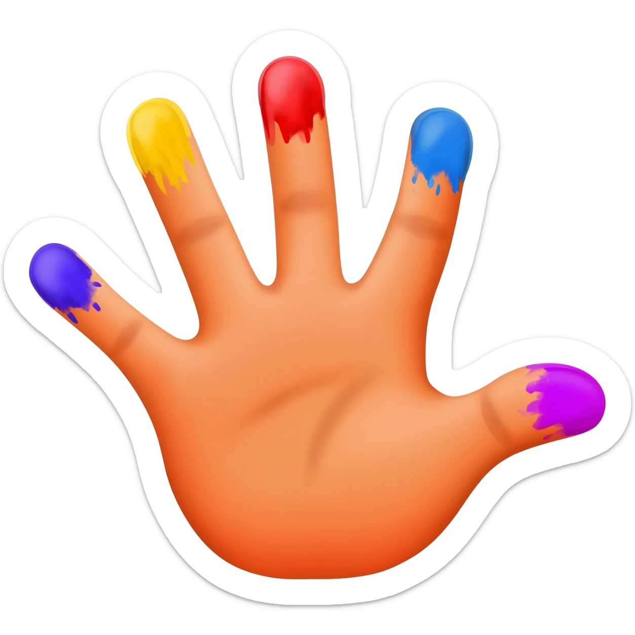 Finger painter sticker