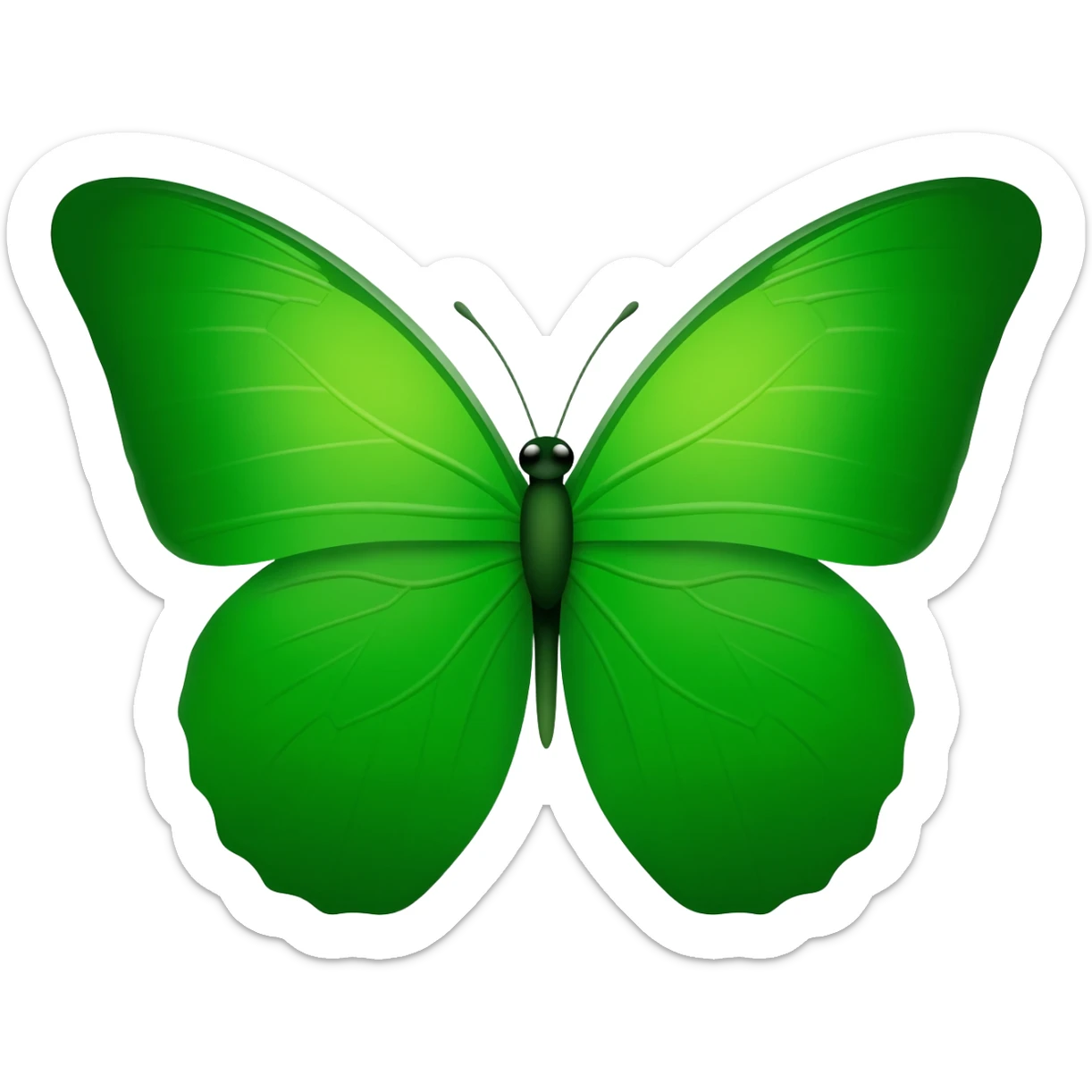 Green butterfly sticker