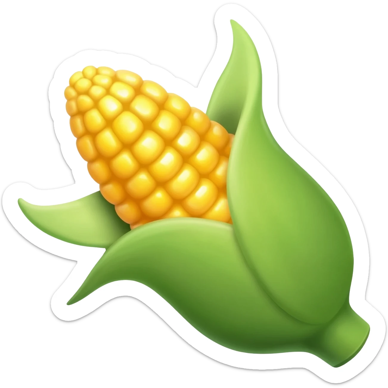 Corn holding cornball sticker