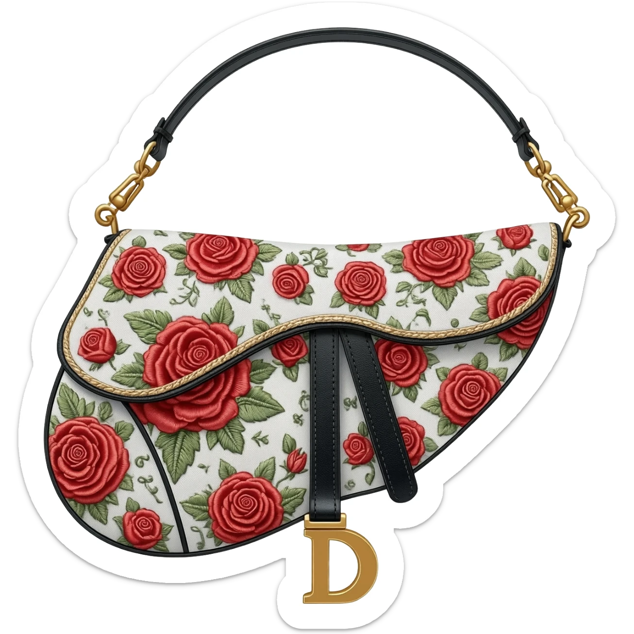 floral dior saddle bag sticker