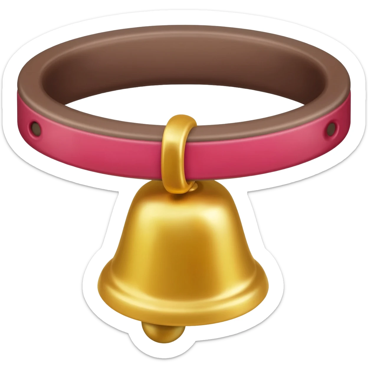 square cow bell collar sticker
