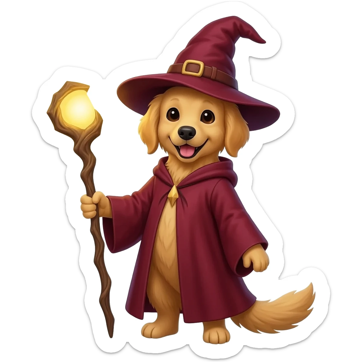 Dog wizard sticker