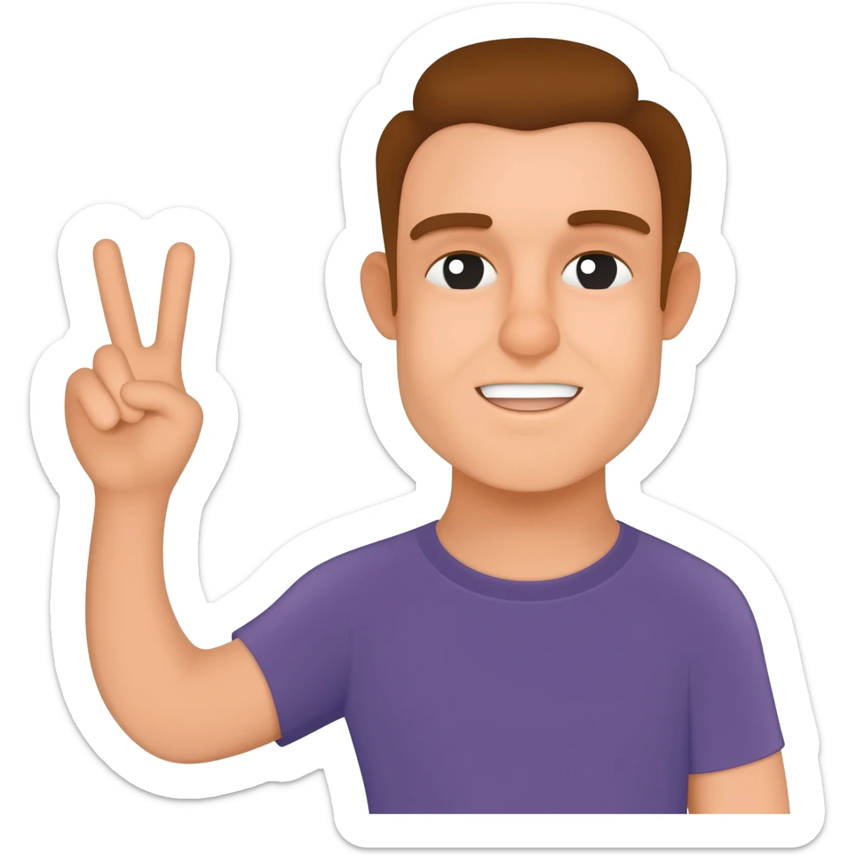 A guy with peace sign with text saying Koff Out sticker