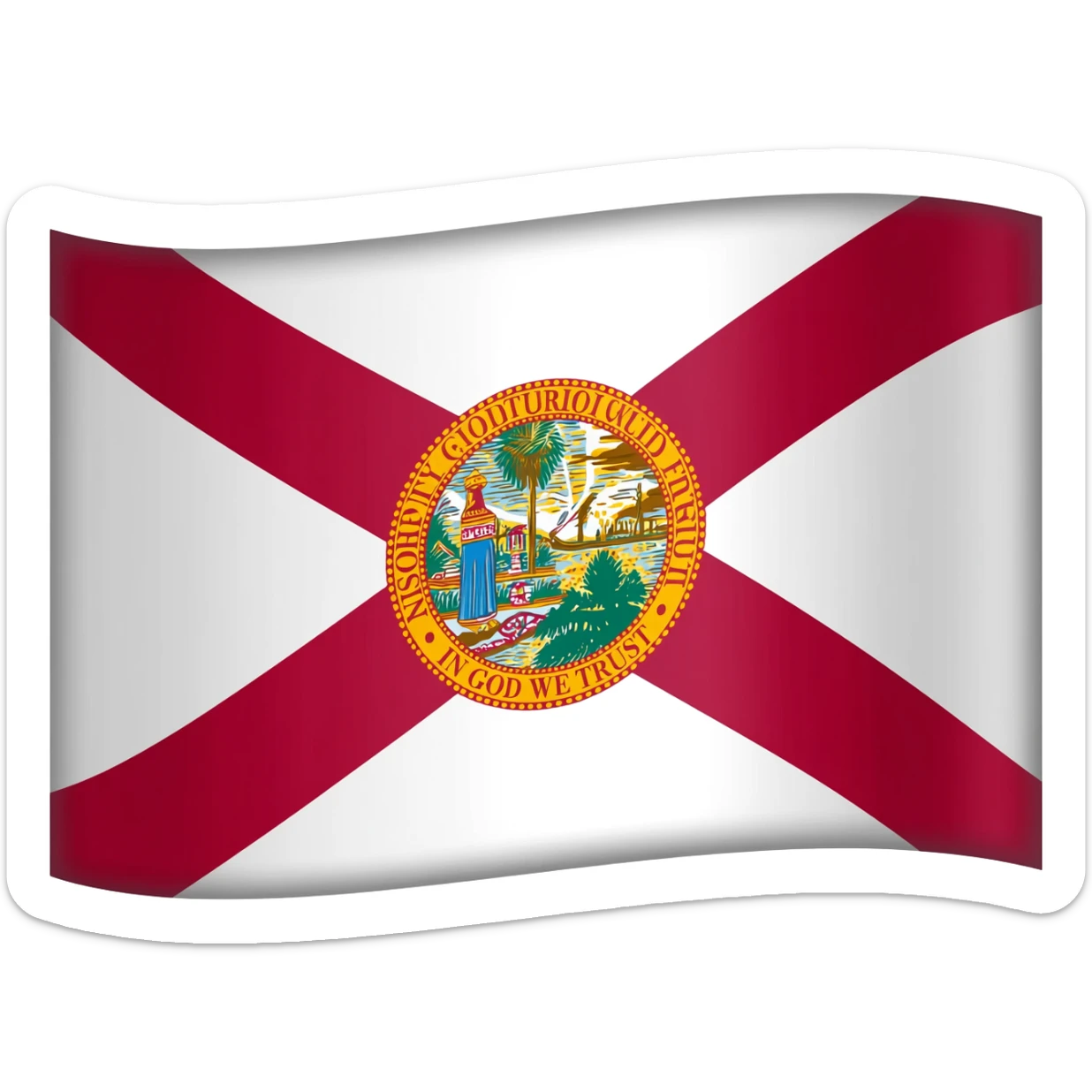 florida flag in god we trust sticker