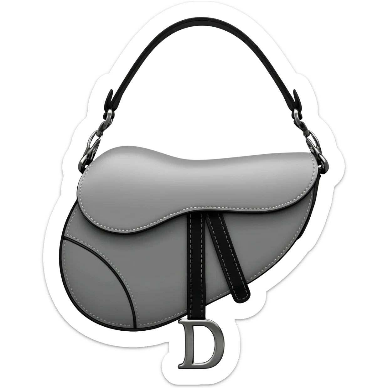 gray dior saddle bag sticker