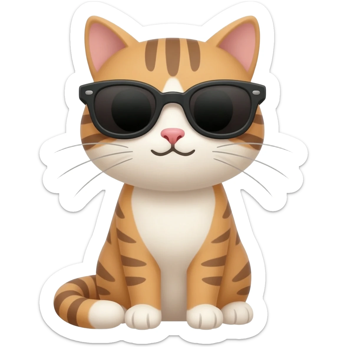 Cat wearing sunglasses sticker