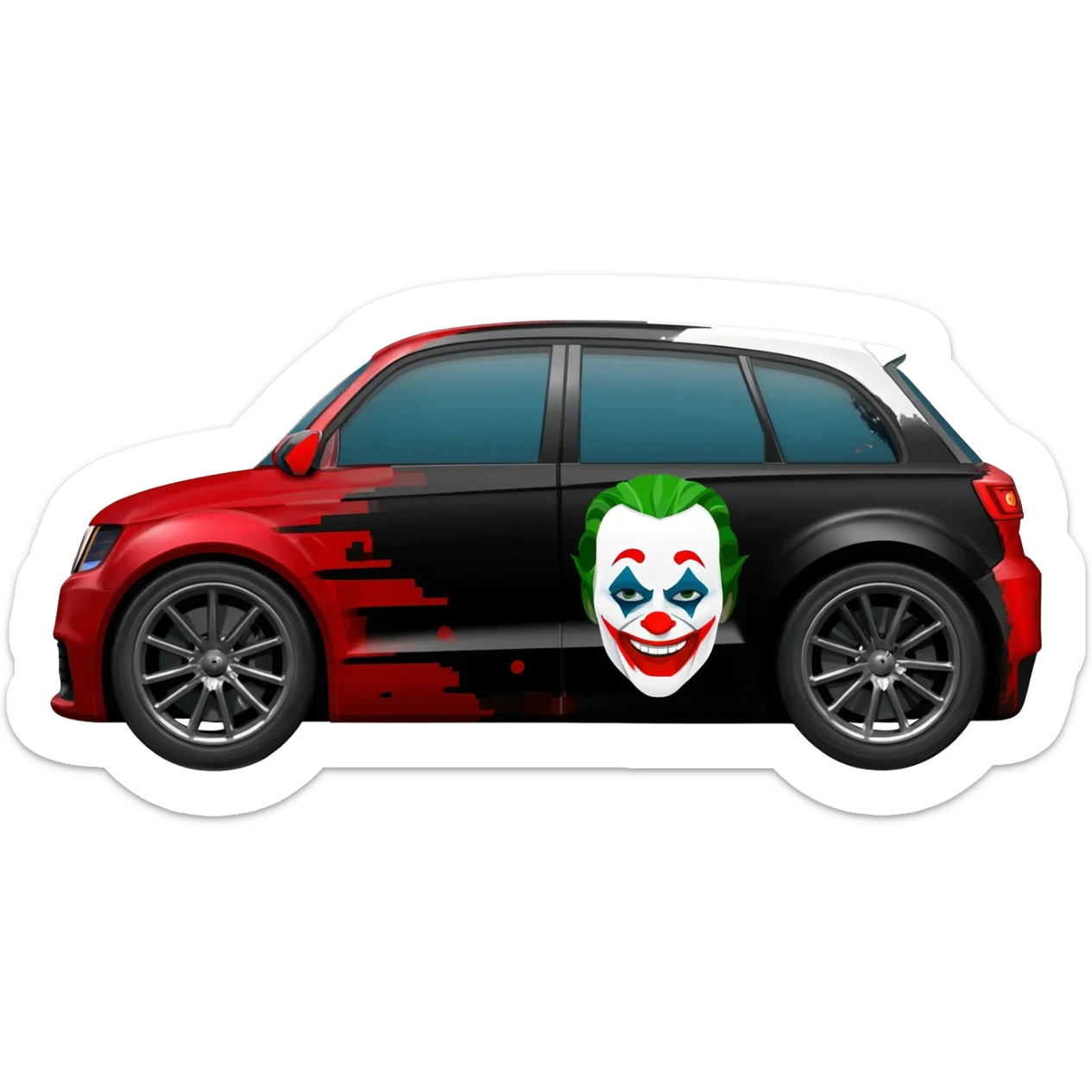 audi car joker sticker