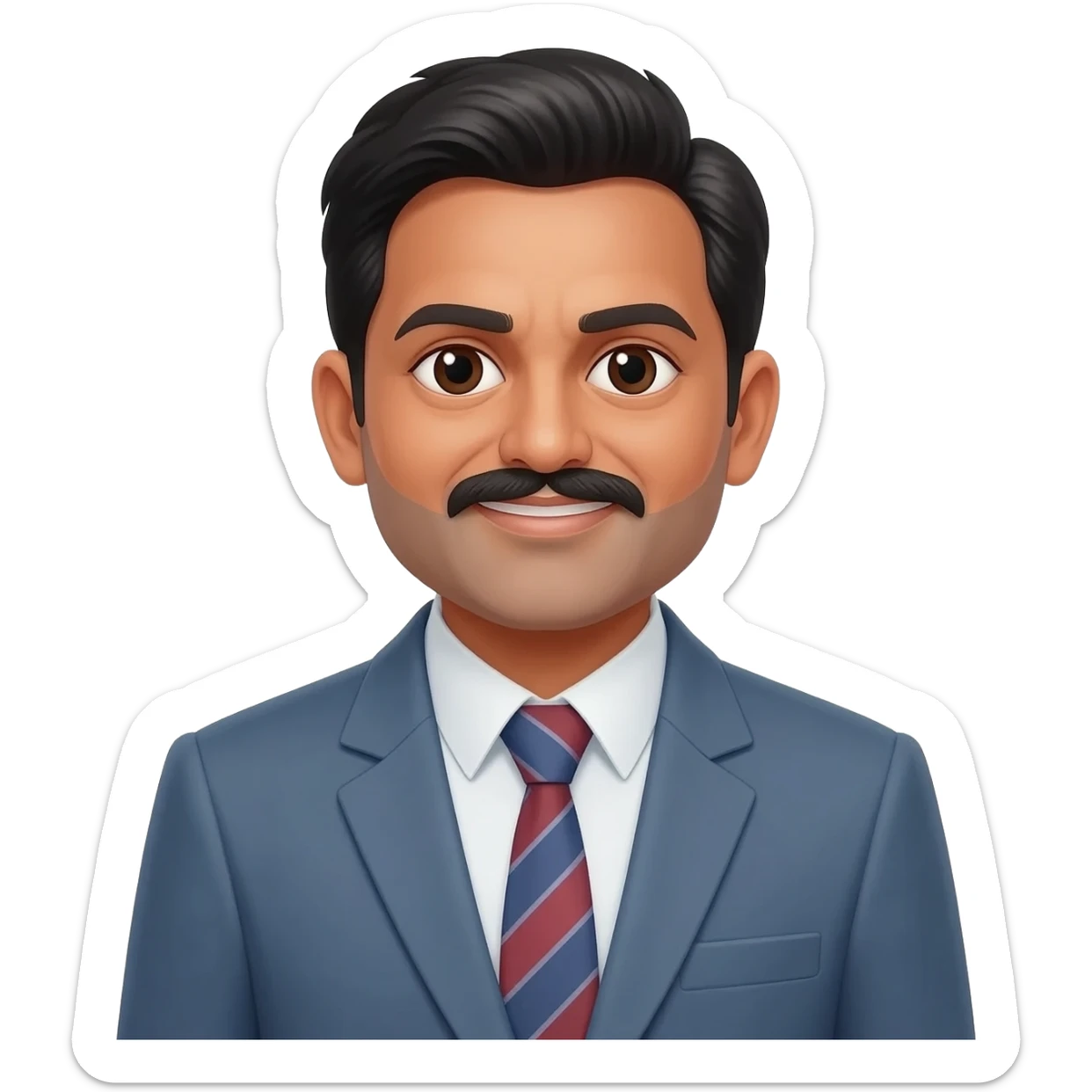 middle aged male indian primary school teacher without facial hair sticker