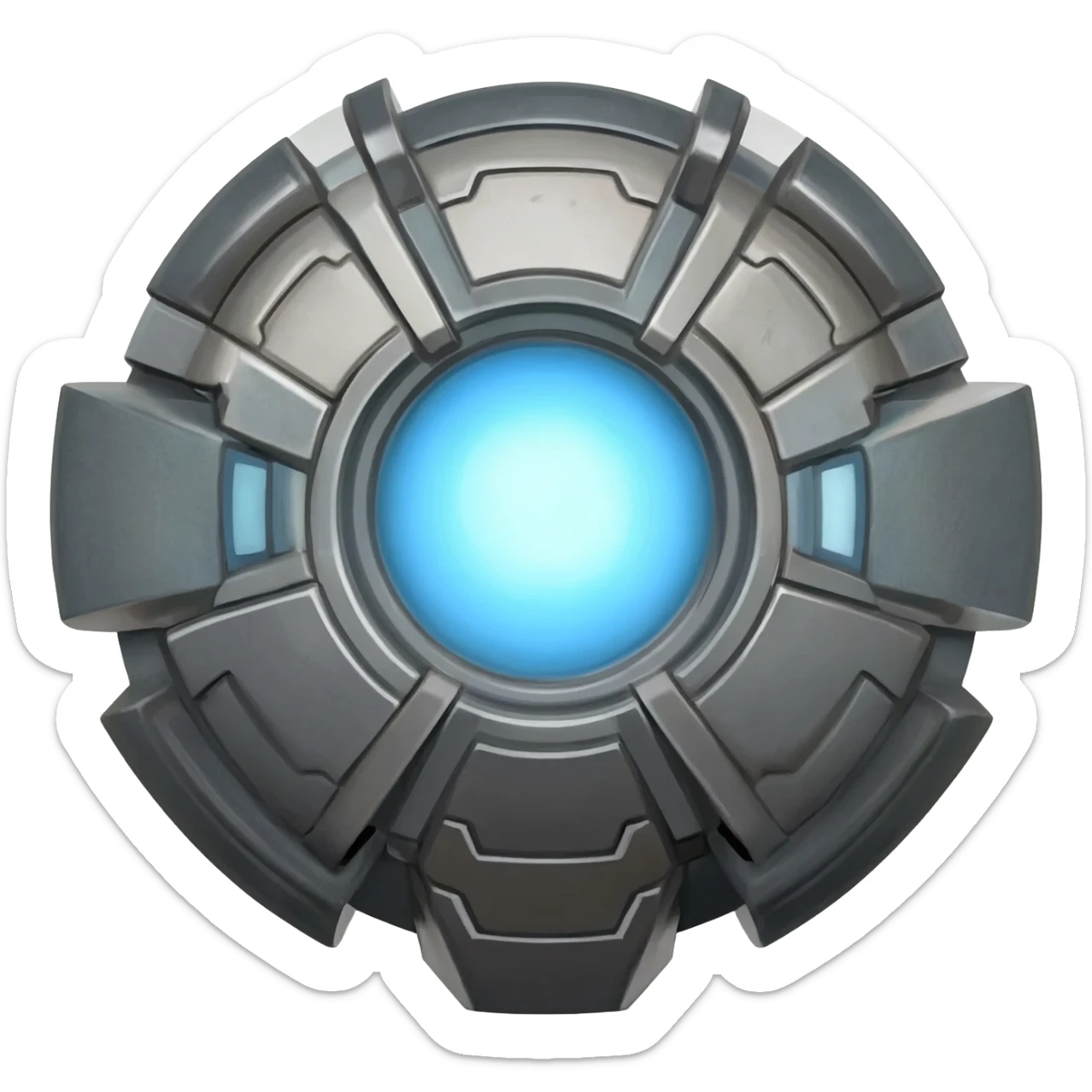 Cremoji of arc reactor of iron man sticker
