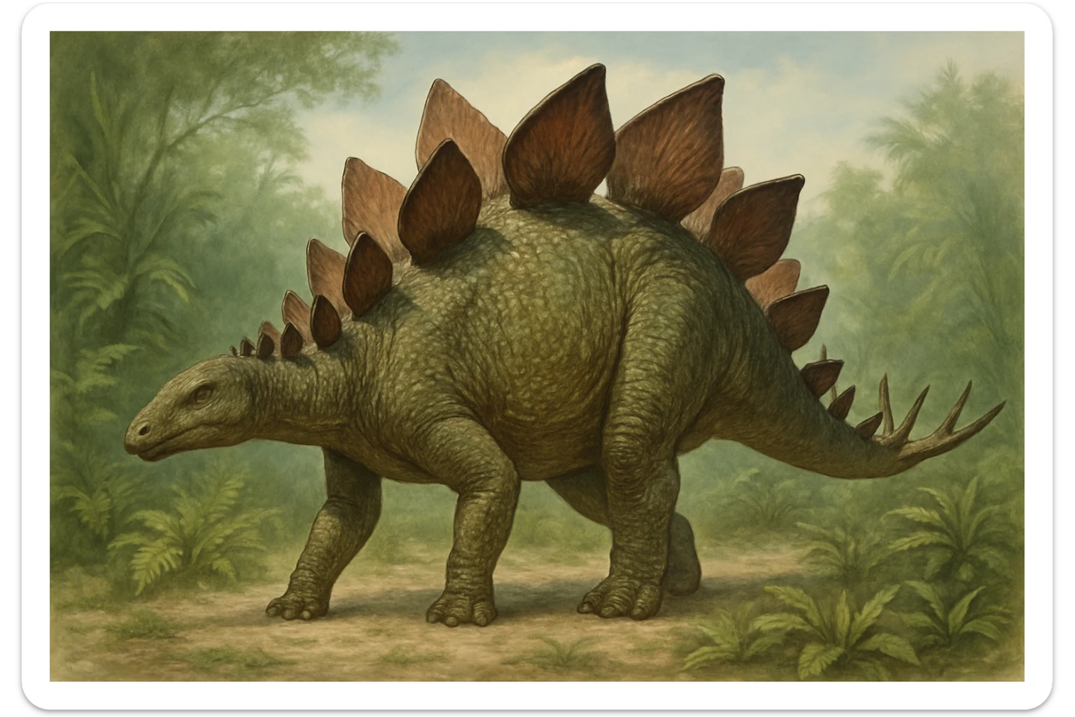 Stegosaurus sticker