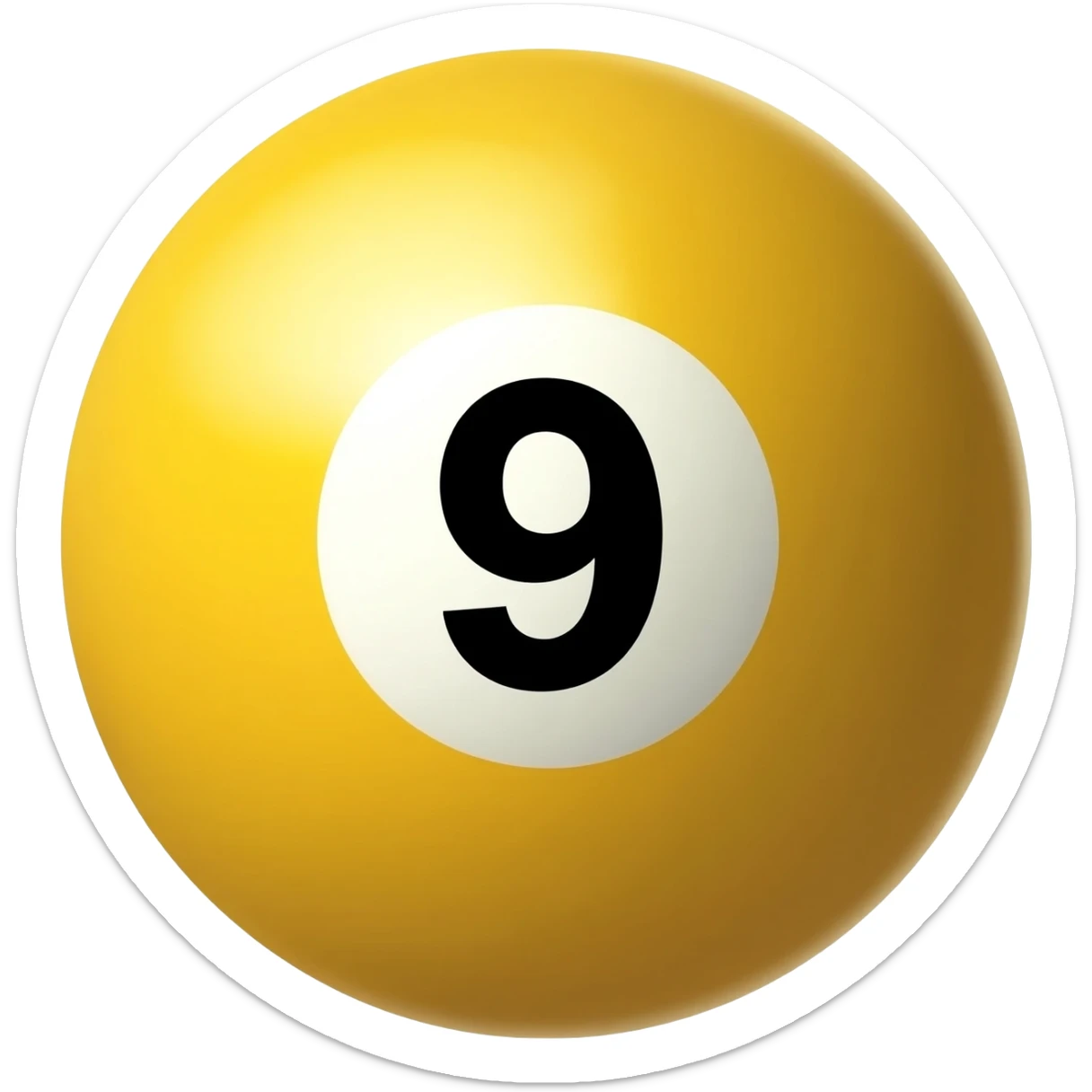 Billiard 9-Ball Yellow sticker