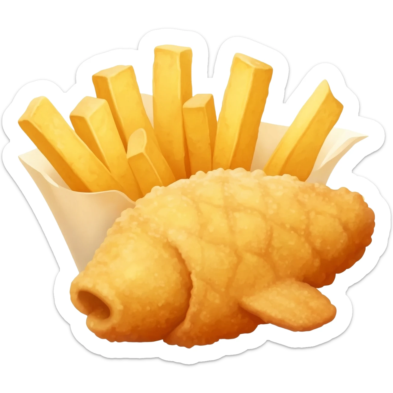 fish and chips sticker