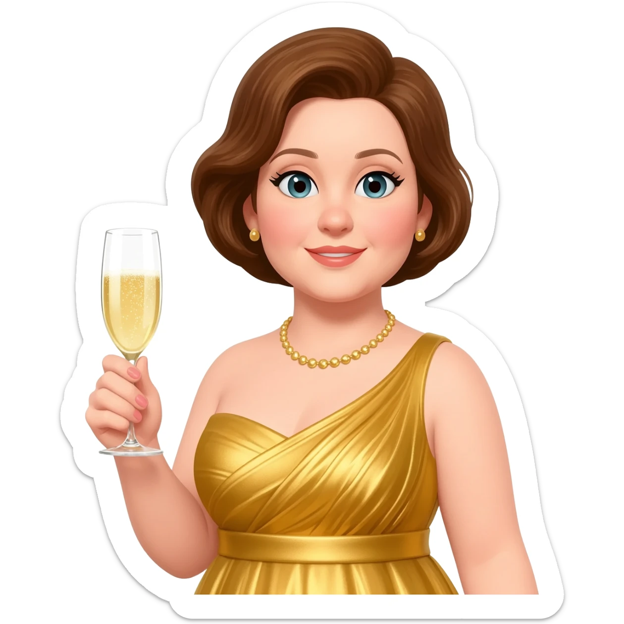 White sugar momy rich sticker