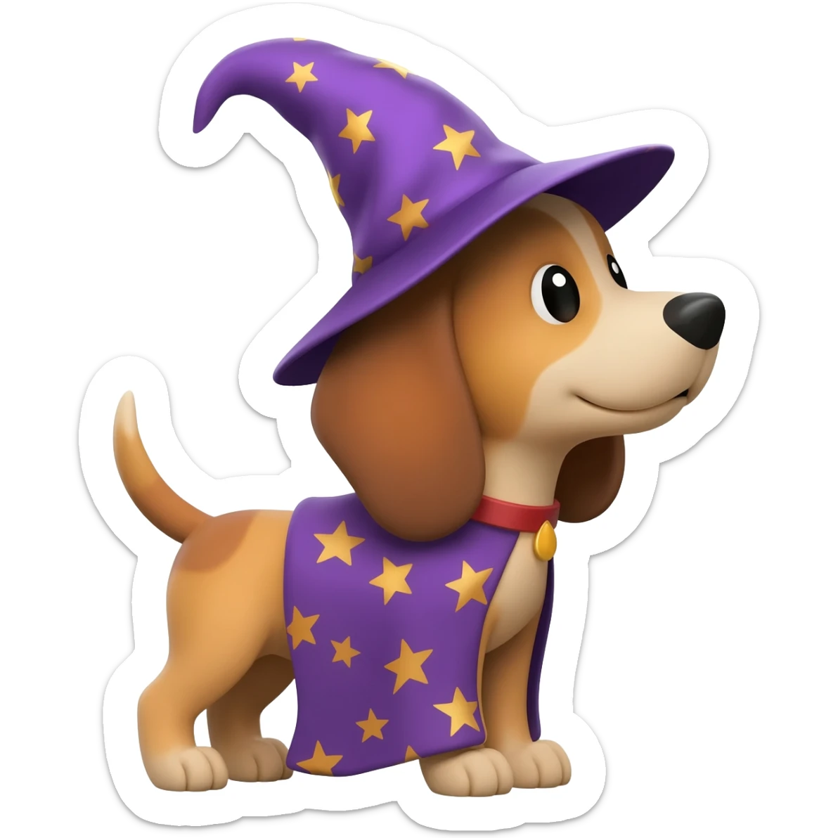 Dog wizard sticker