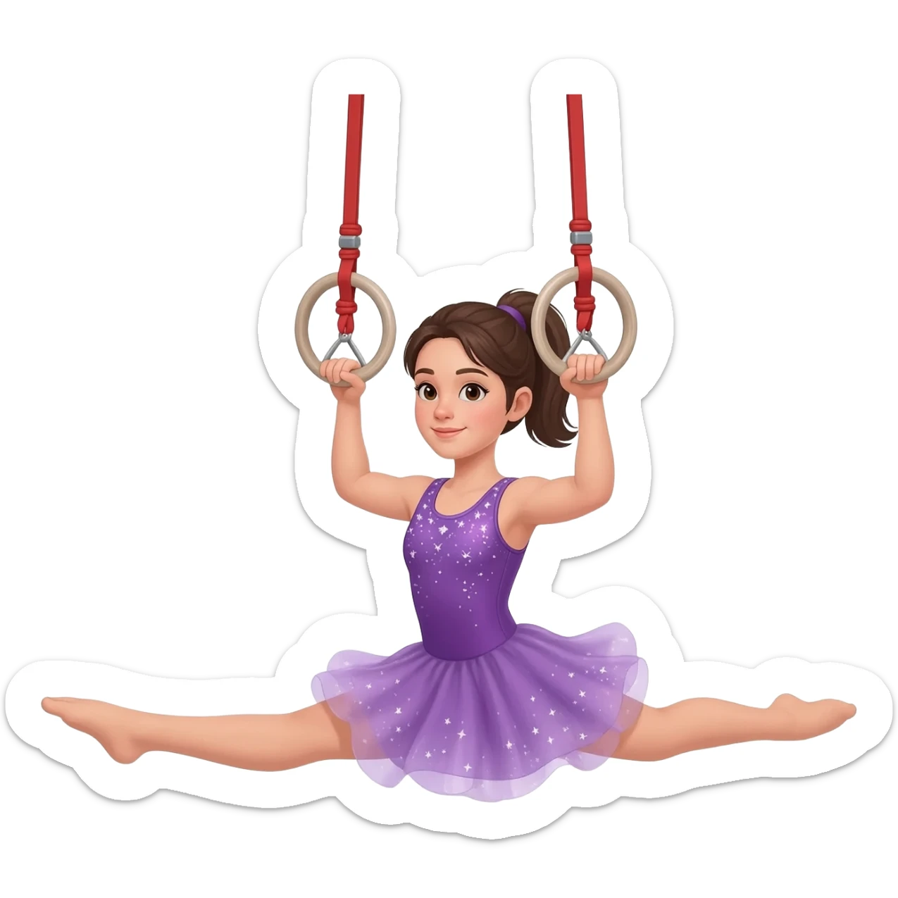 девушка в кольце гимнастика sticker