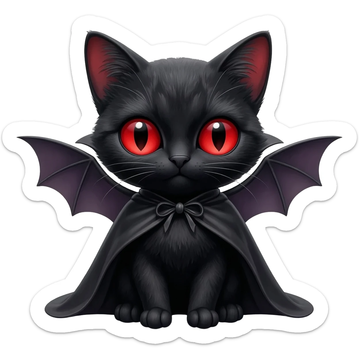 Cat vampire sticker
