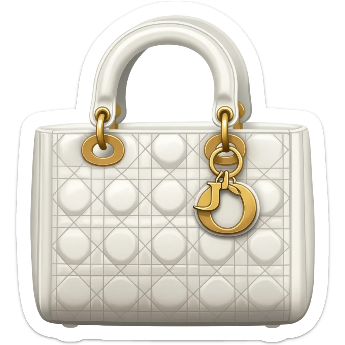 white lady dior bag sticker
