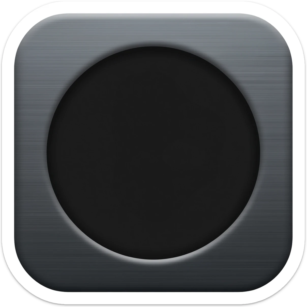 iPad black hole lock screen icon dark metallic with thin stripes sticker