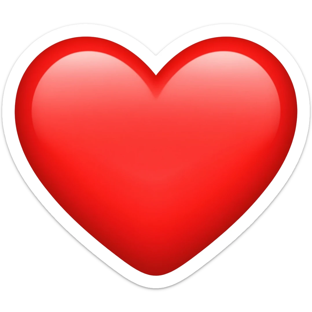Quiero un emoji en forma de corazón en color vinotinto, que sea en estilo de iPhone sticker