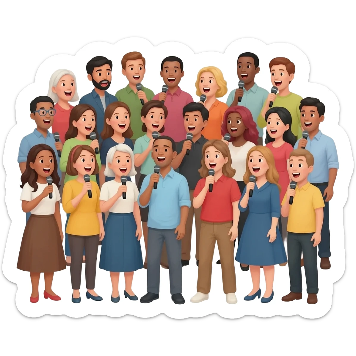people singing sticker