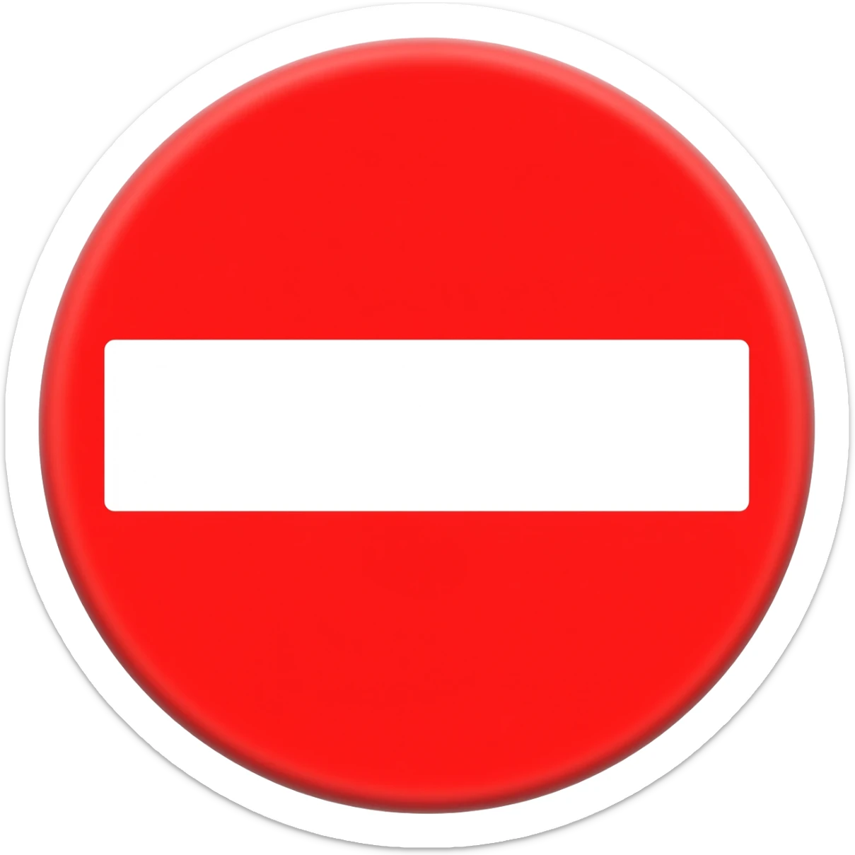 No Entry Sign sticker