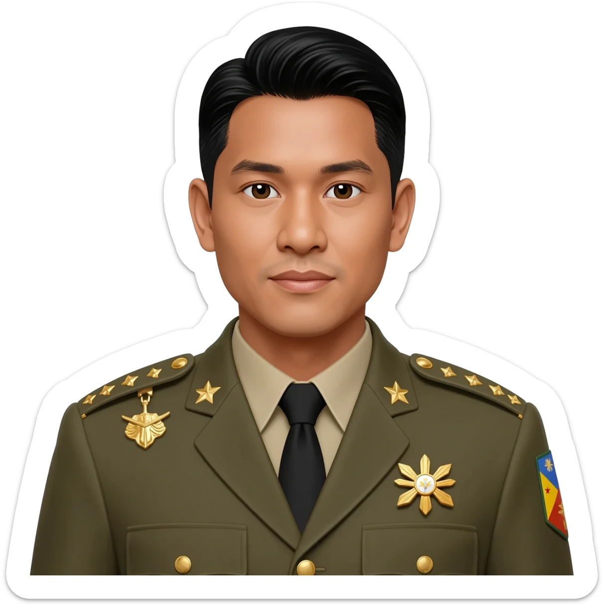 Filipino man event Marshall uniform sticker