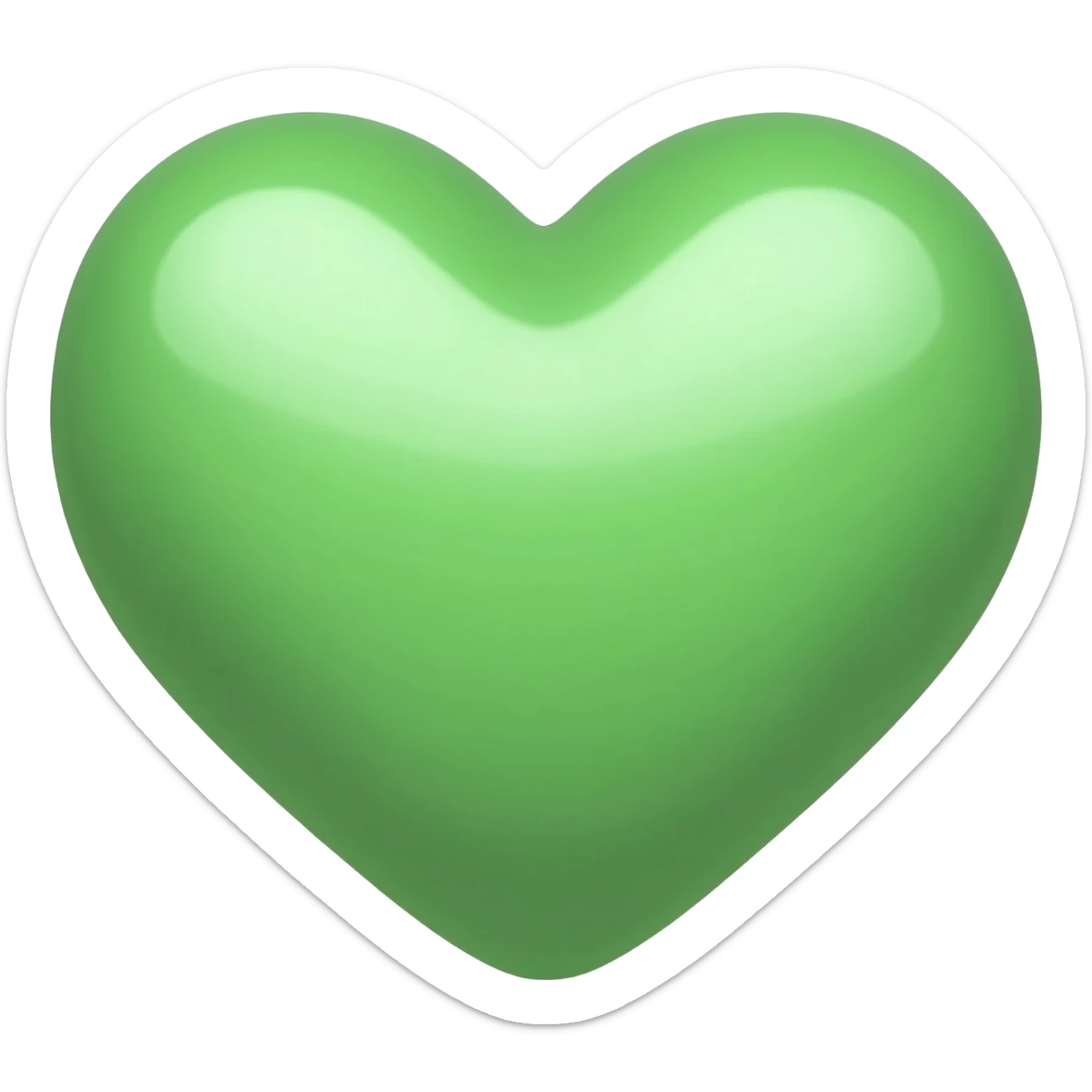 Sage green heart emoji sticker