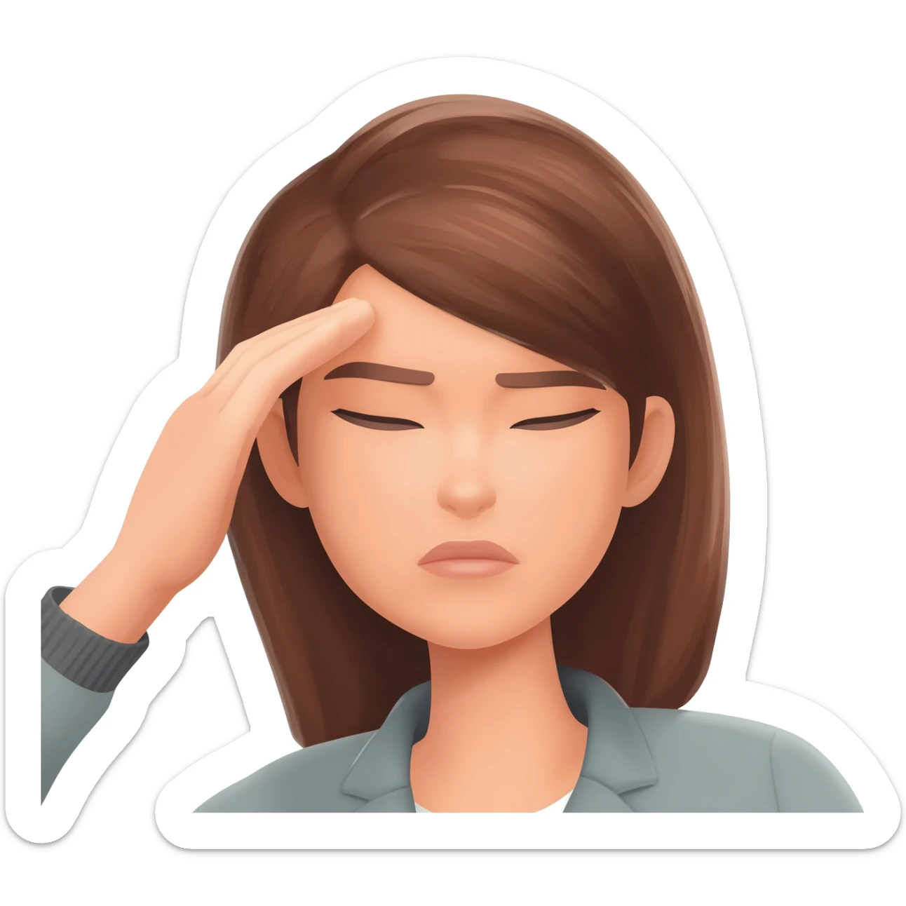 female smacking forehead with palm sticker