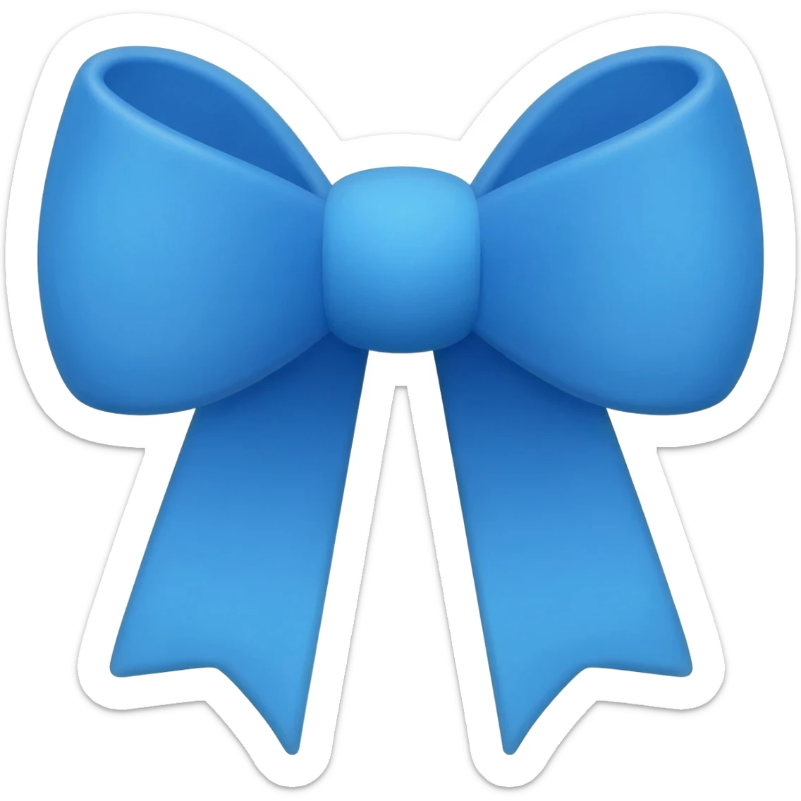 Blue bow sticker