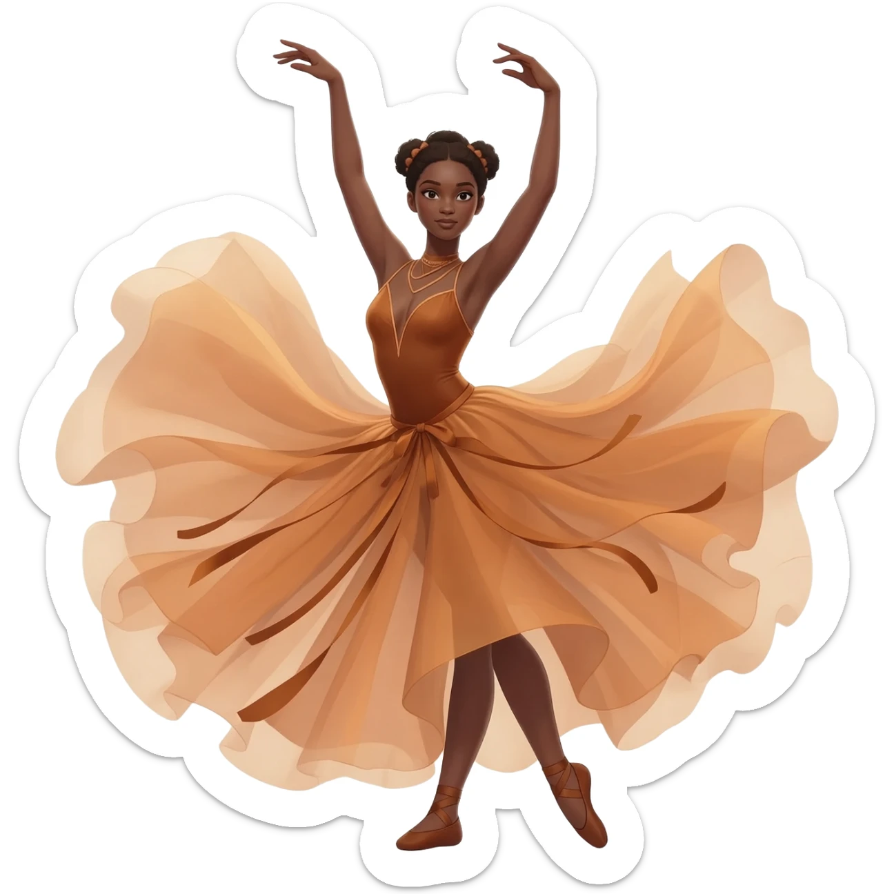 caramel dance posture sticker