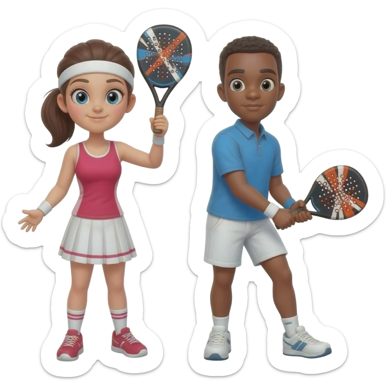 Padel players sticker