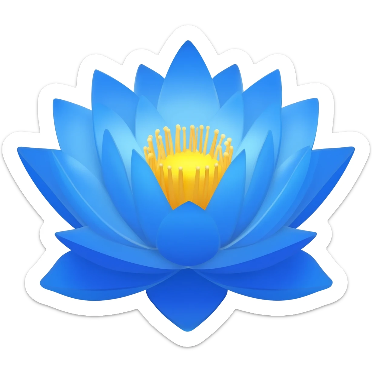 Bule lotus sticker