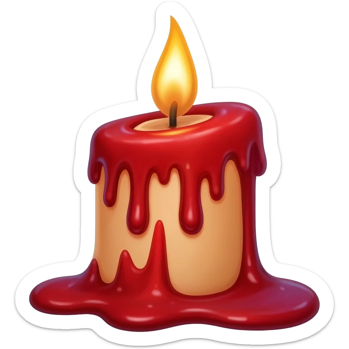Blood-dripping candle wax  sticker