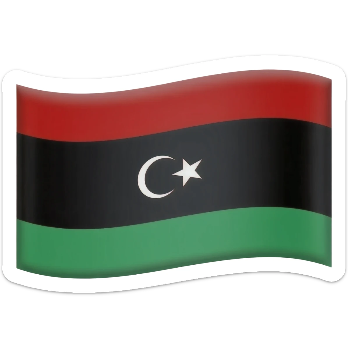 Green libya flag 2009 sticker
