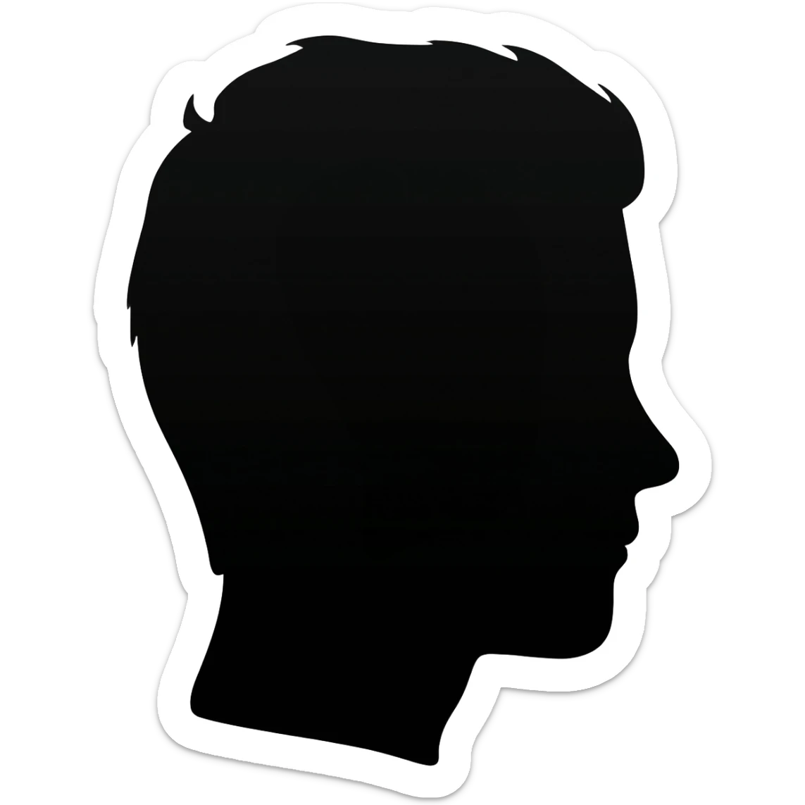 Only black colour image sticker