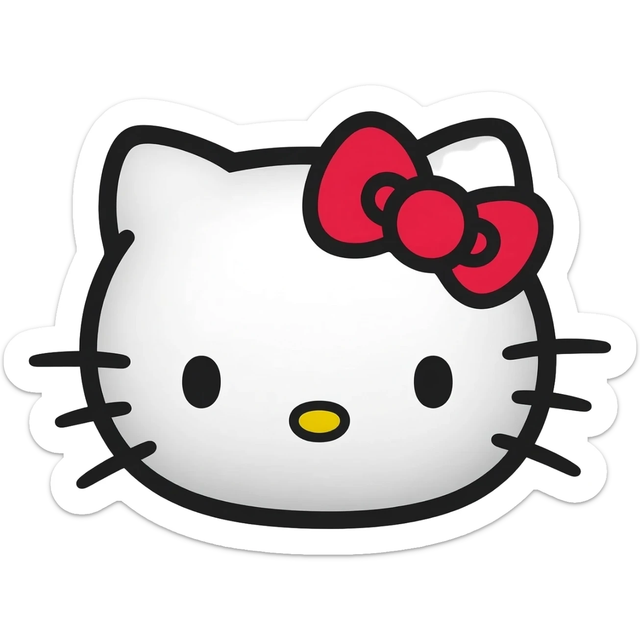 Hello kitty face sticker