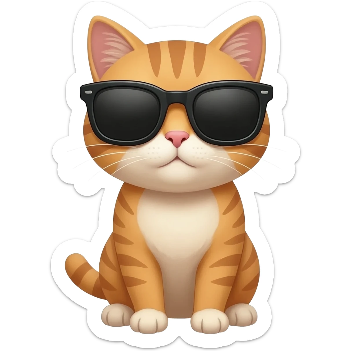 Cat wearing sunglasses sticker