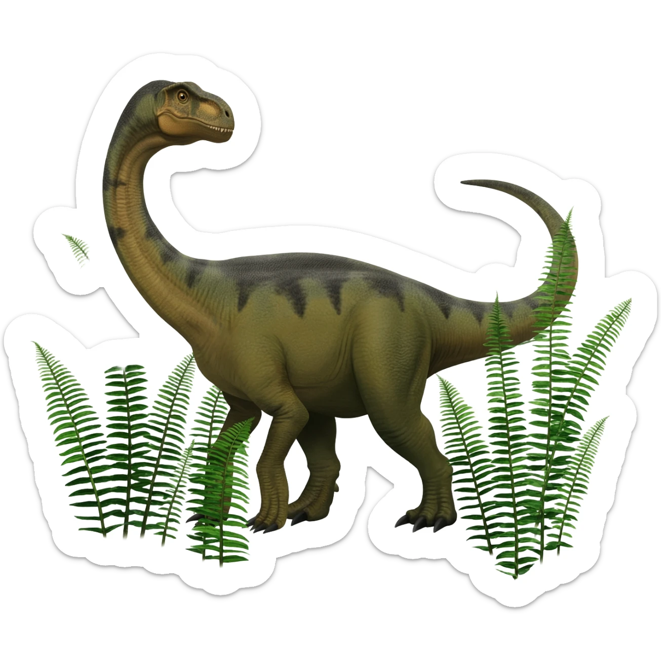vegetarian dinosaur sticker