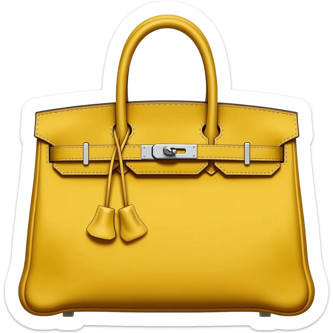 butter yellow matte birkin hermes bag sticker