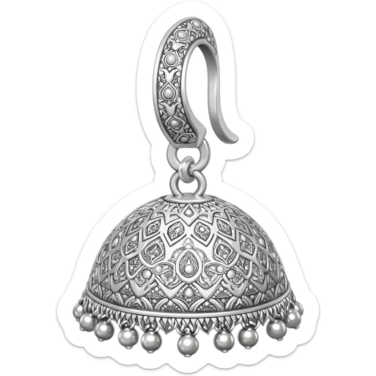 Jhumka white colour beautiful emoji sticker