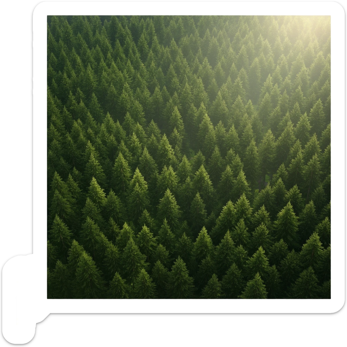 A realestic Forest top view sticker