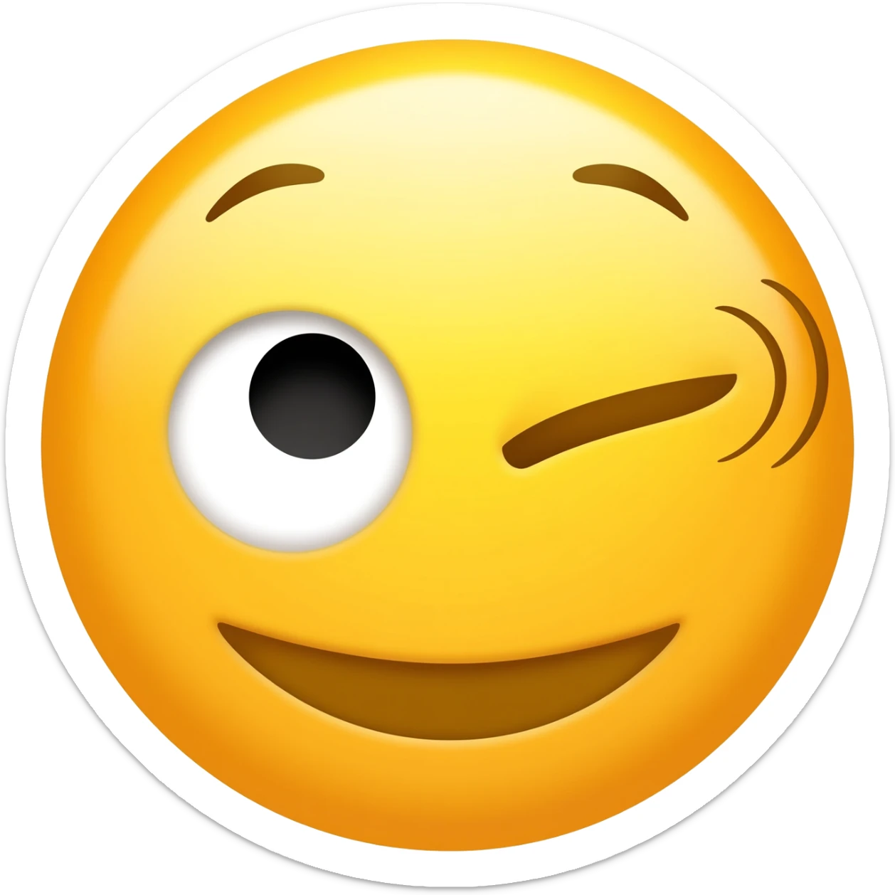 a smiling face doing an eyeroll sticker