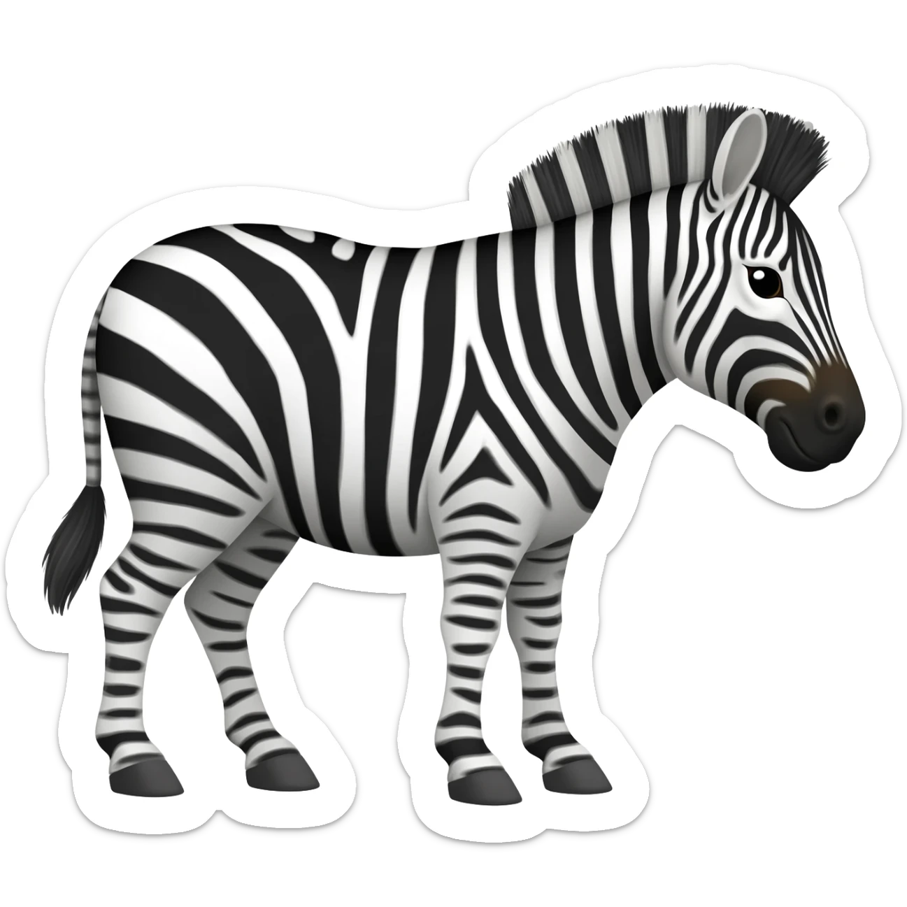 zebra with shit sticker