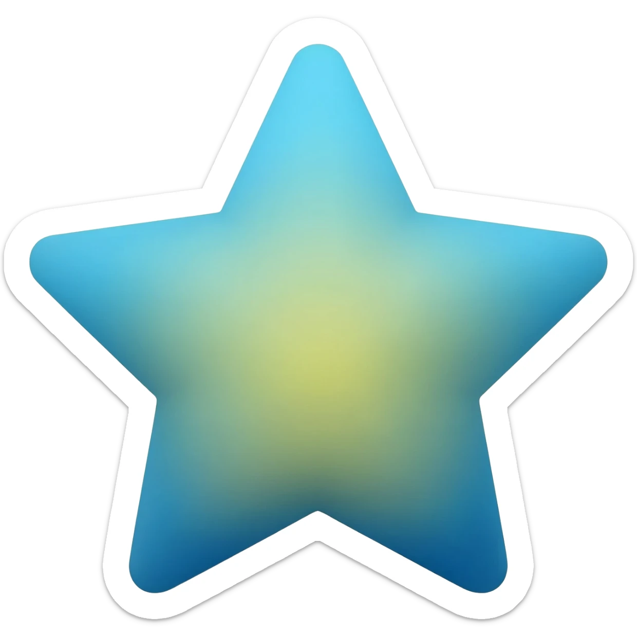 STAR blue mixed with yellow sticker