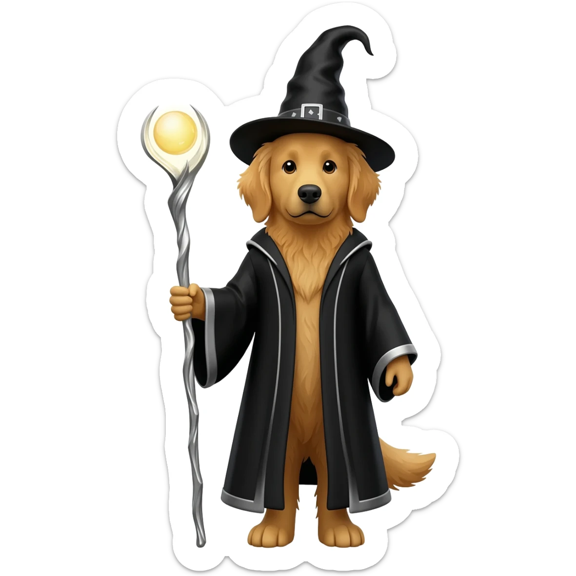 Dog wizard sticker
