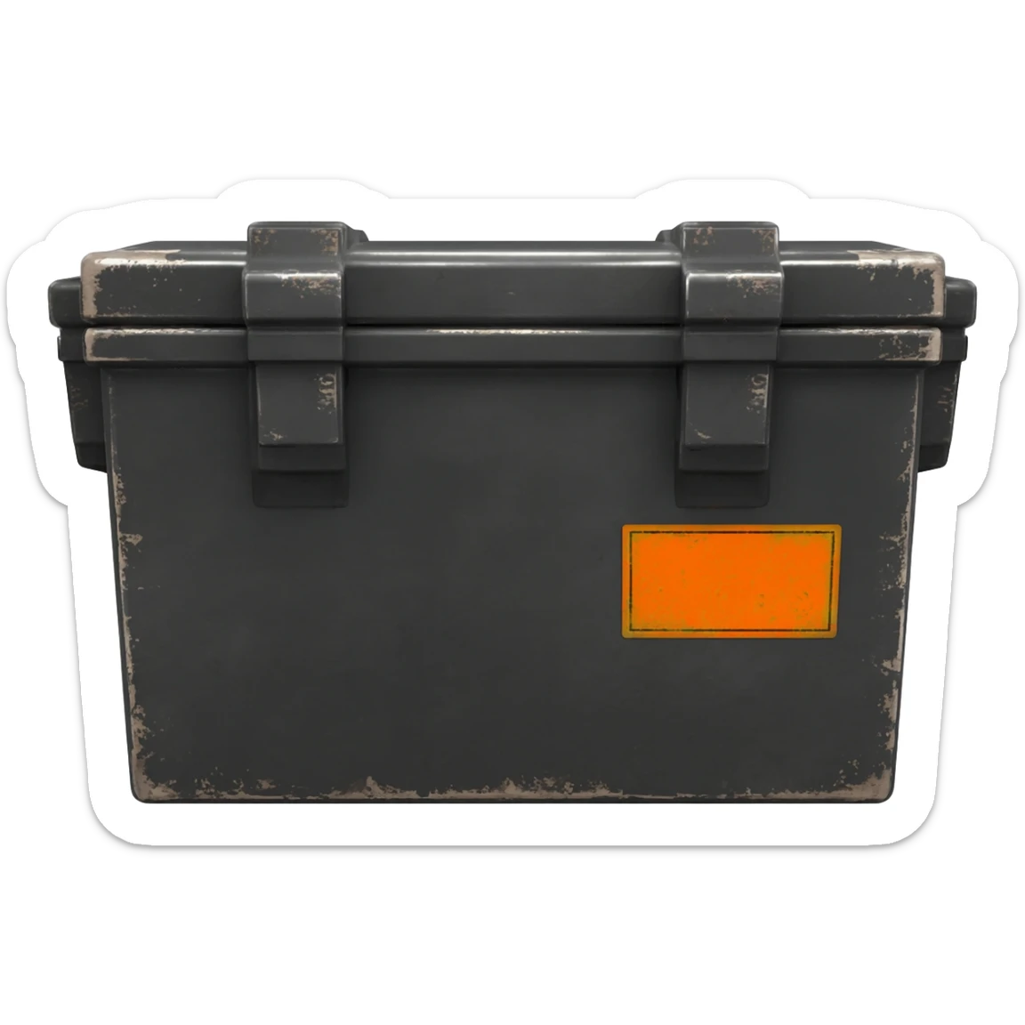 black ammo box sticker
