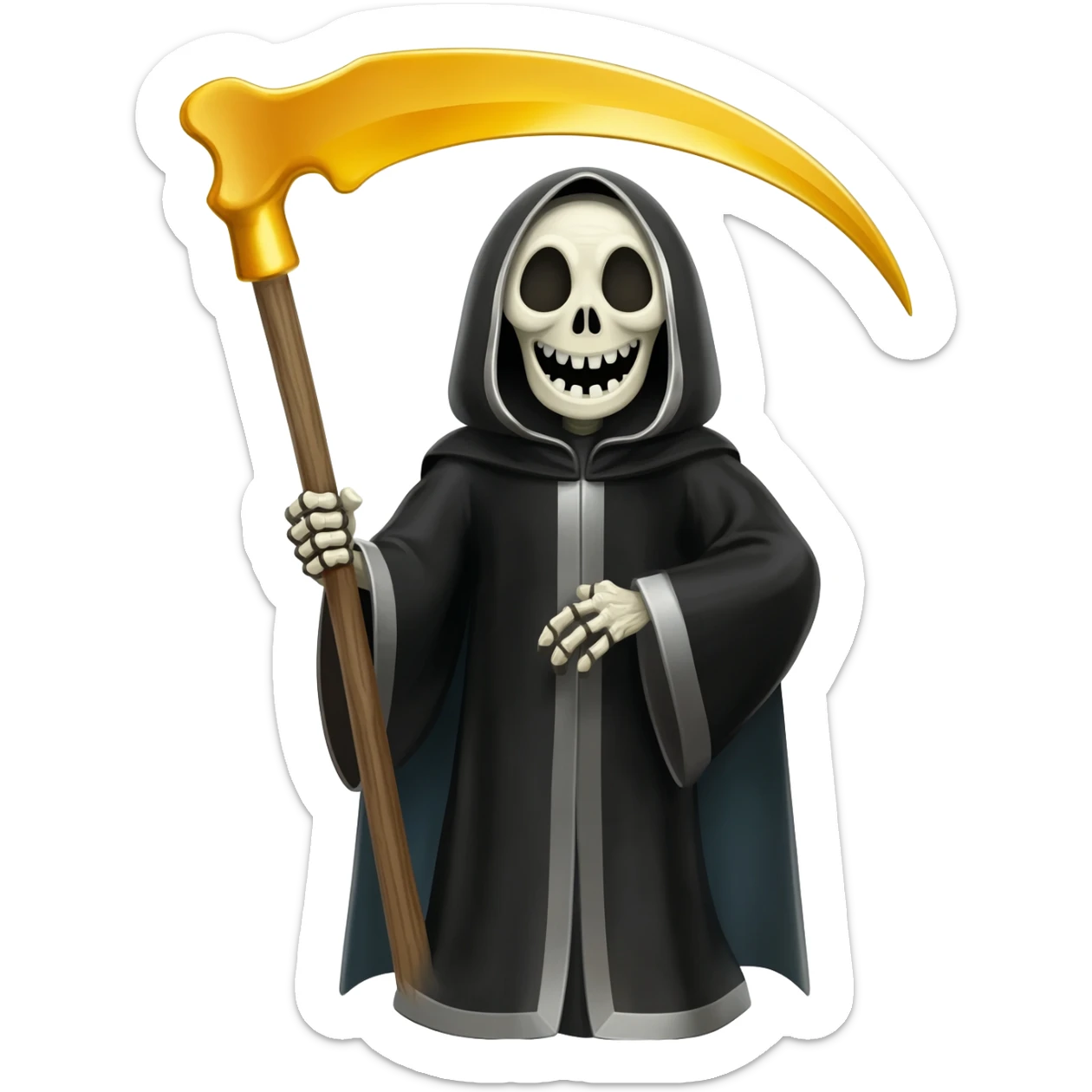 grim reaper happy sticker